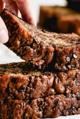 Delicious chocolate chip banana bread freshly baked and sliced