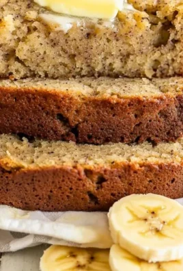 Loaf of easy homemade banana bread fresh out of the oven