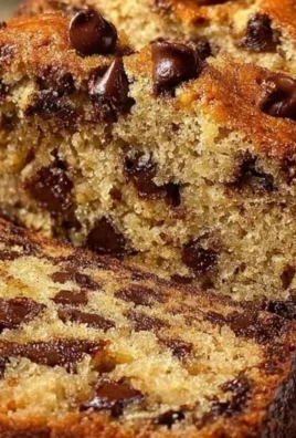 Deliciously moist chocolate chip banana bread fresh out of the oven.