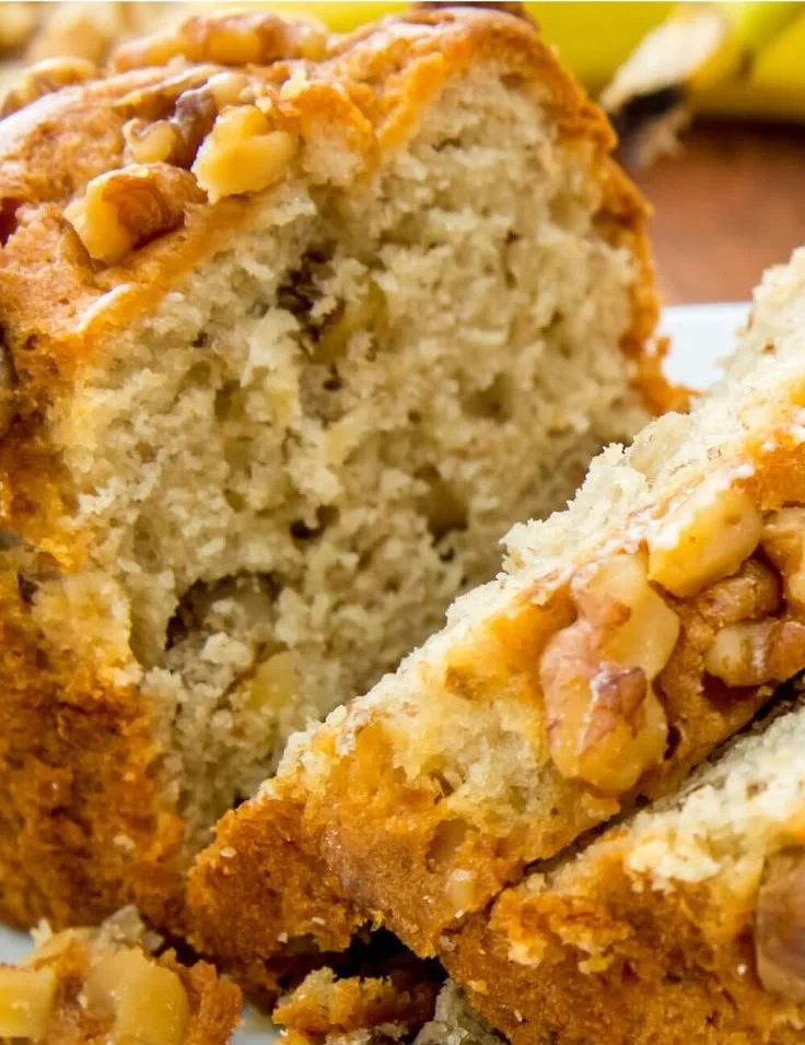 Moist Banana Bread with Toasted Walnuts
