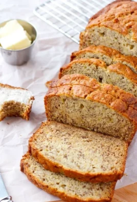 Delicious homemade super simple banana bread fresh out of the oven