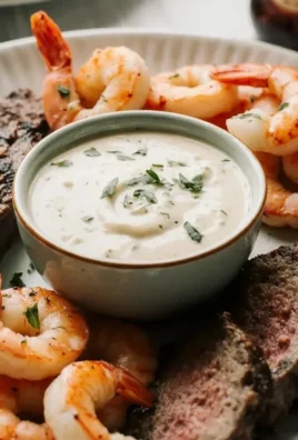 Delicious butter garlic dipping sauce in a small bowl with herbs and bread.