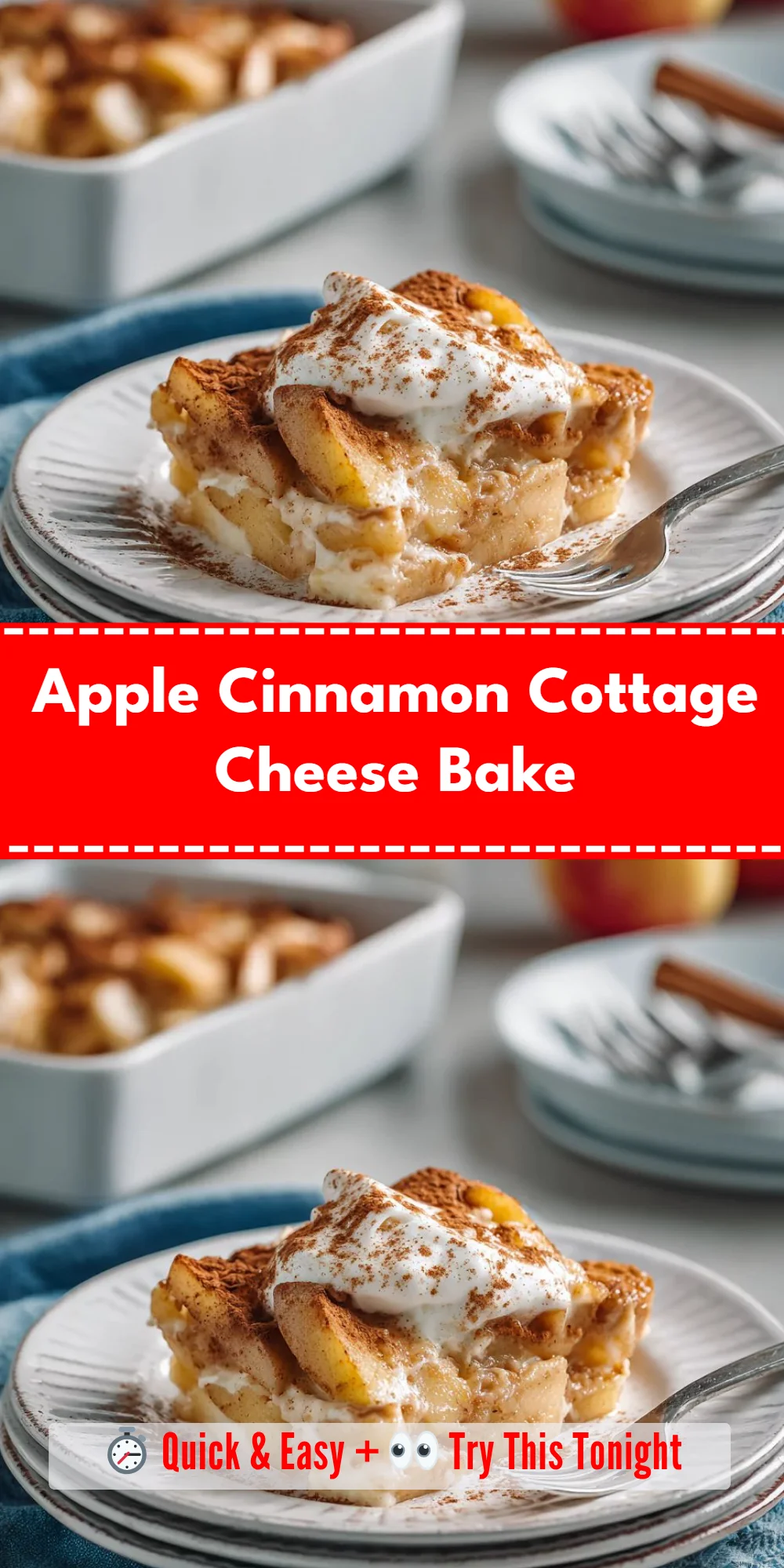 Apple Cinnamon Cottage Cheese Bake