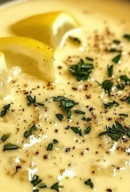 Creamy garlic lemon butter sauce drizzled over seafood and pasta.