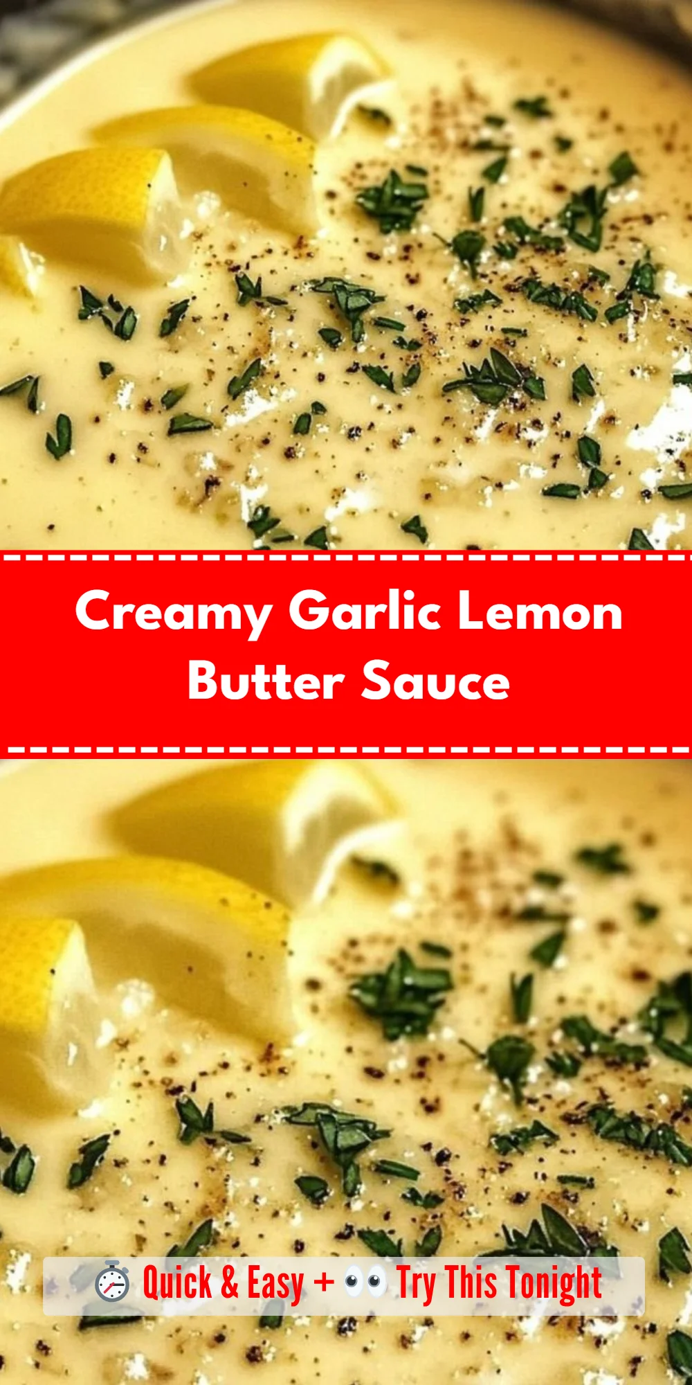 Creamy Garlic Lemon Butter Sauce