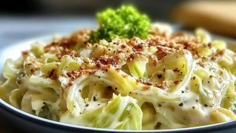 Creamy Skillet Cabbage Alfredo That's Comfort Food Bliss