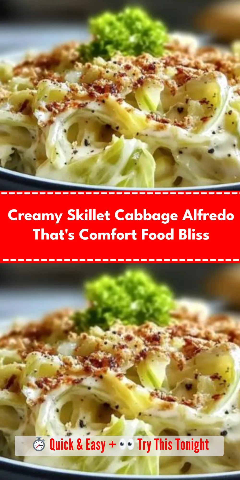 Creamy Skillet Cabbage Alfredo That's Comfort Food Bliss