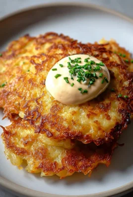 Delicious crispy German potato pancakes served with a side of applesauce
