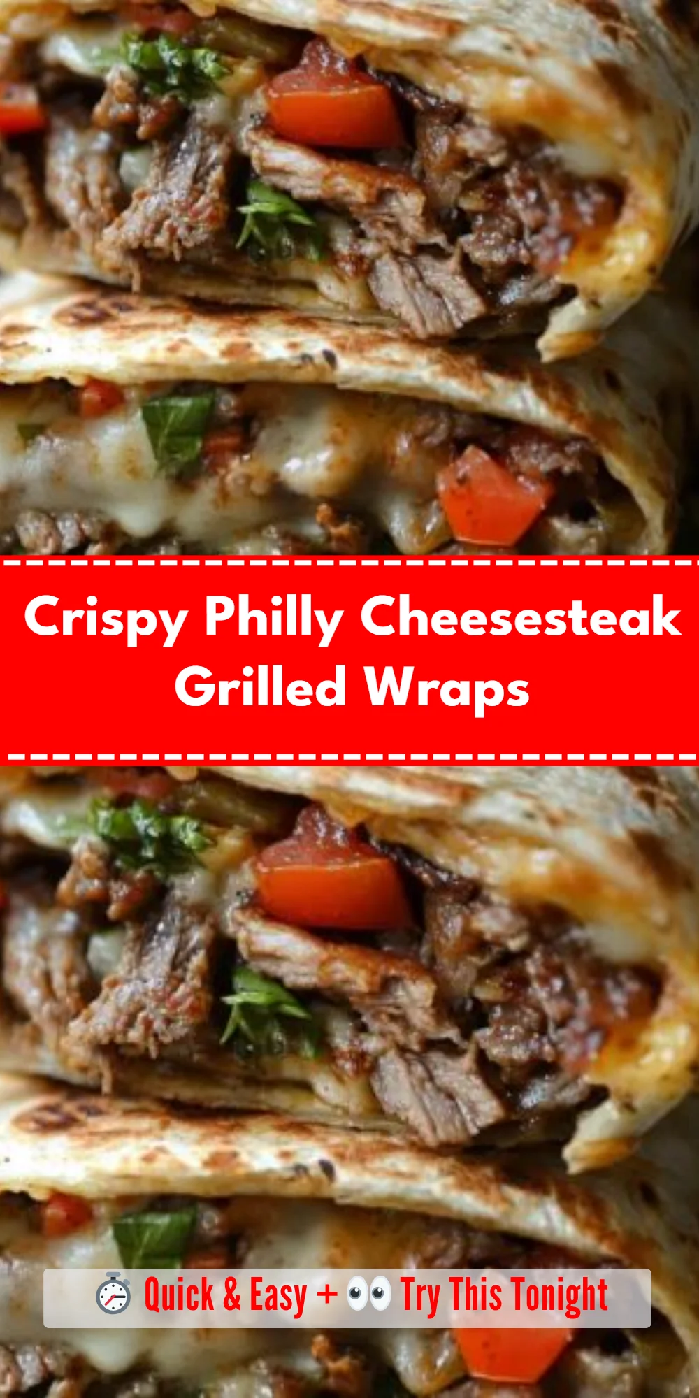 Crispy Philly Cheesesteak Grilled Wraps