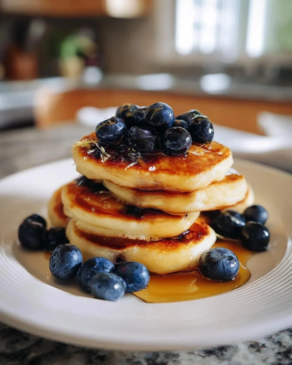 Delicious 15-Minute Lemon Blueberry Cottage Cheese Pancake Bites