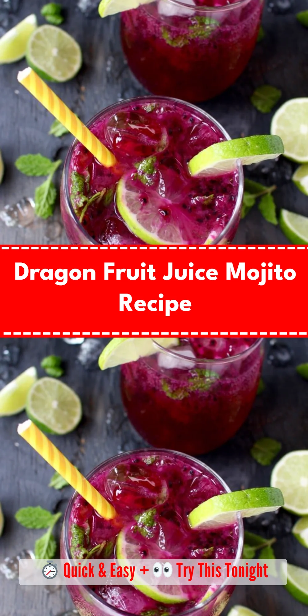 Dragon Fruit Juice Mojito Recipe