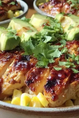Easy summer meal prep grilled chicken bowls with avocado and corn
