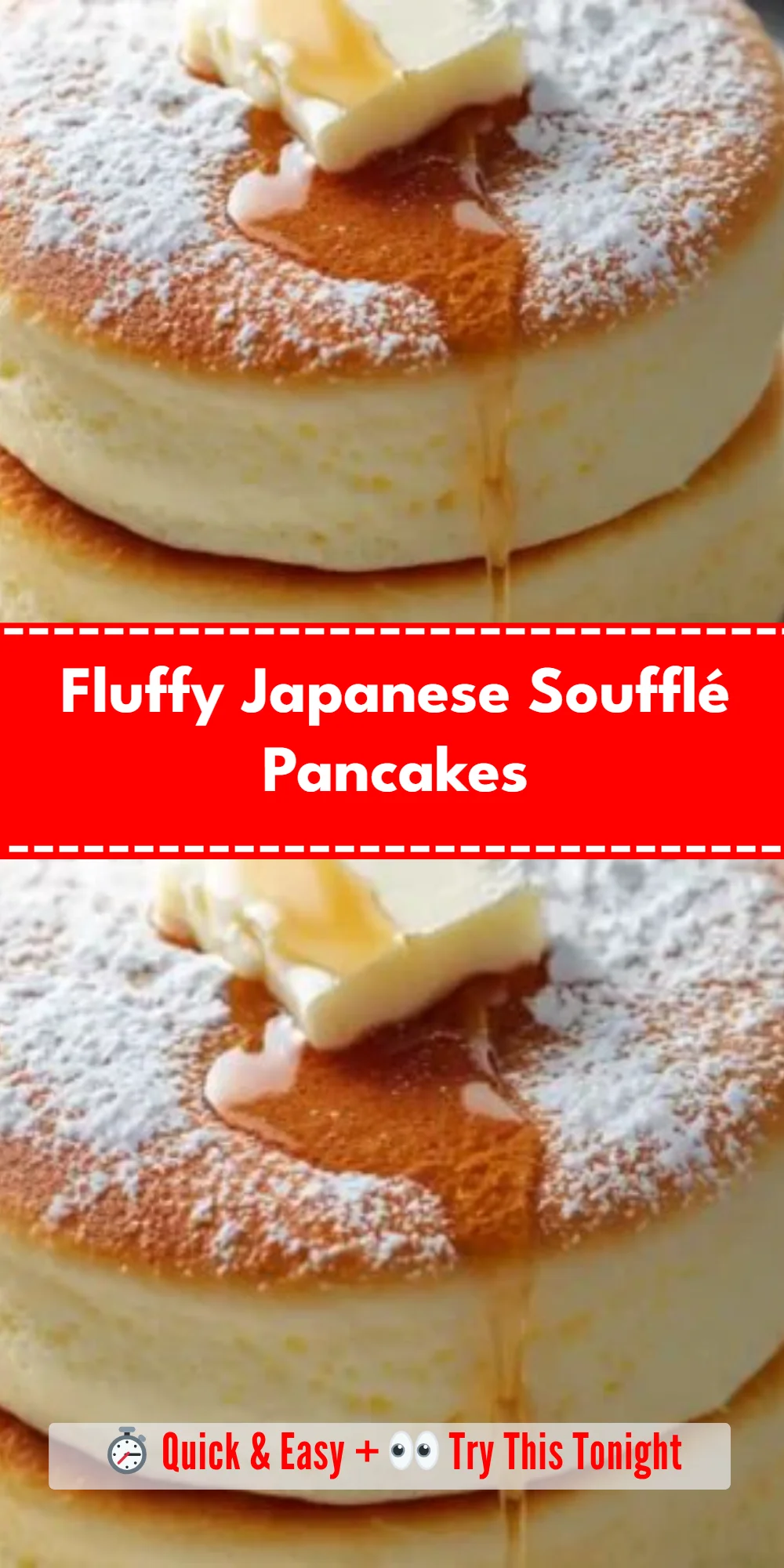 Fluffy Japanese Soufflé Pancakes