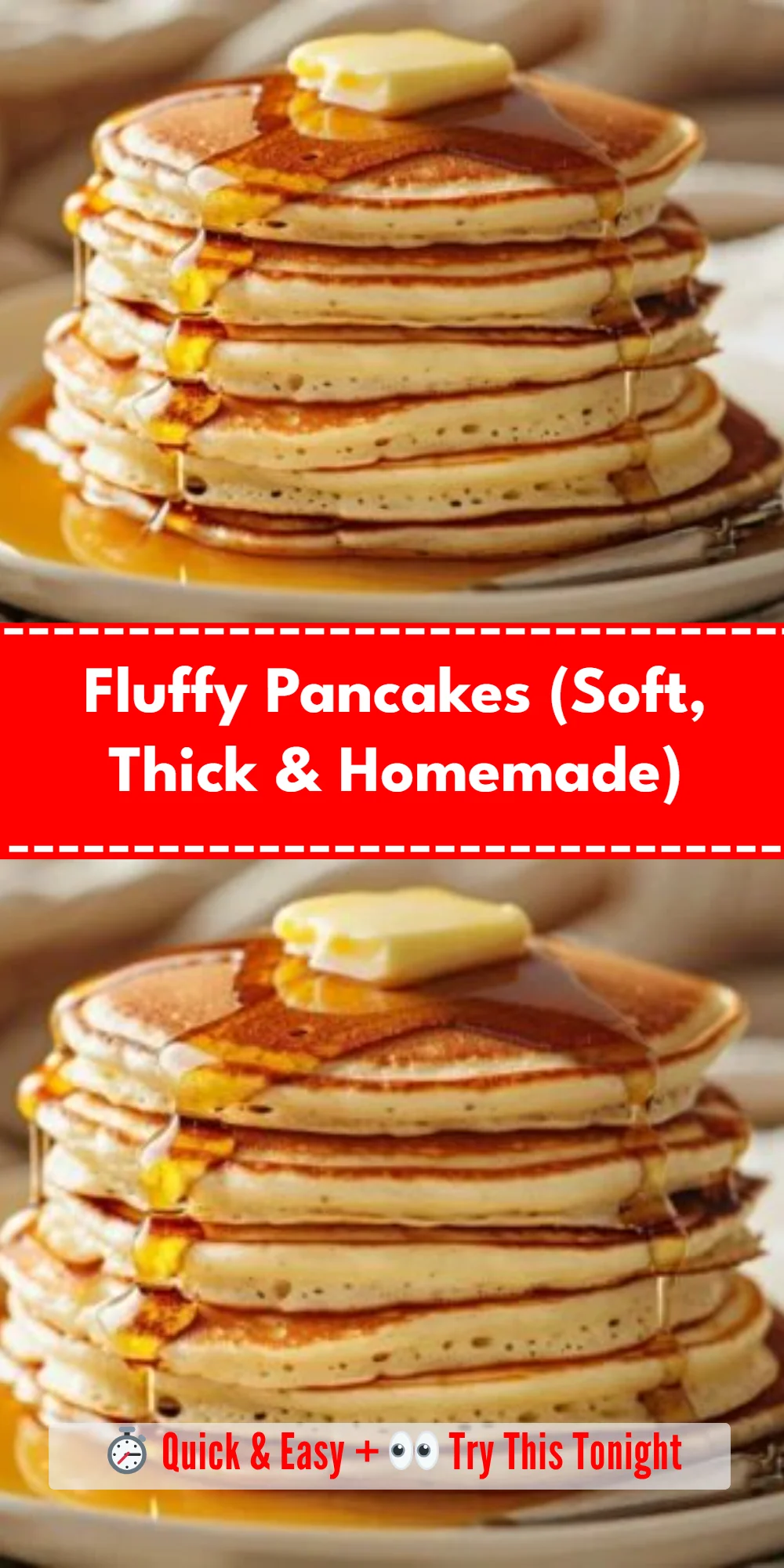 Fluffy Pancakes (Soft, Thick & Homemade)