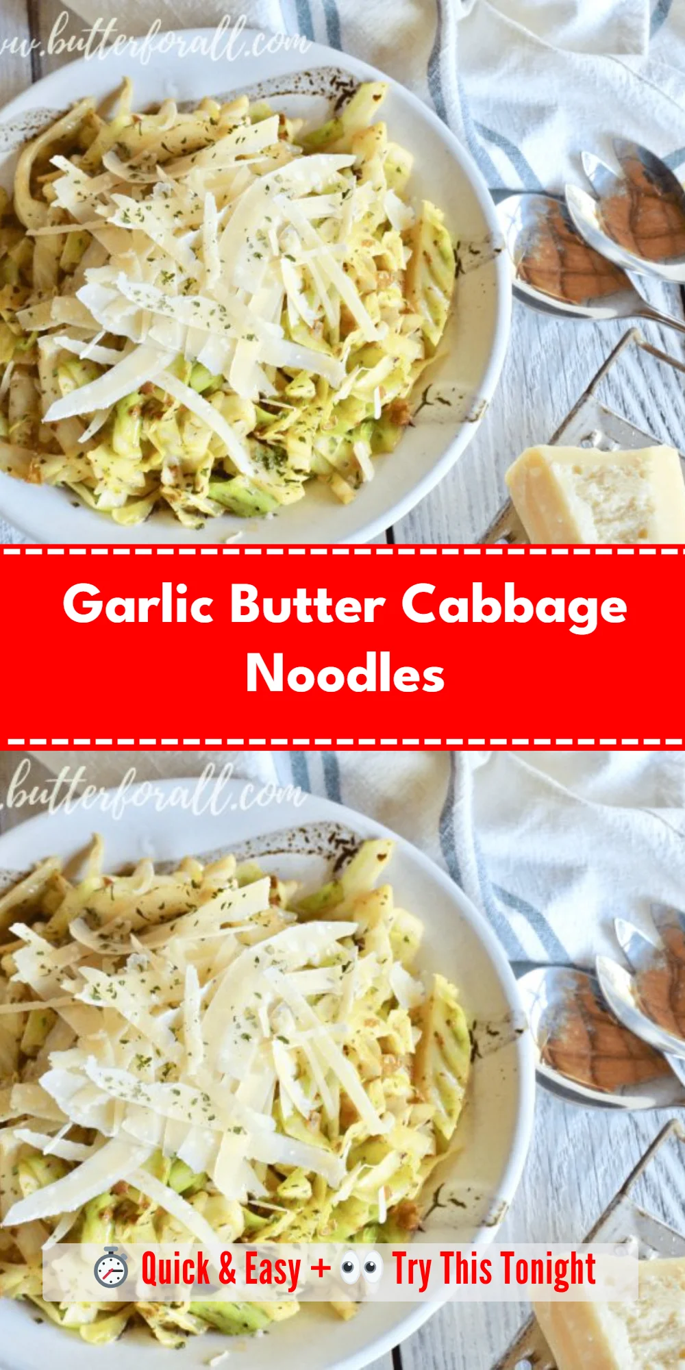Garlic Butter Cabbage Noodles