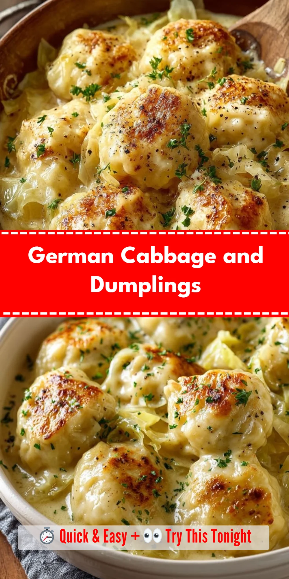 German Cabbage and Dumplings