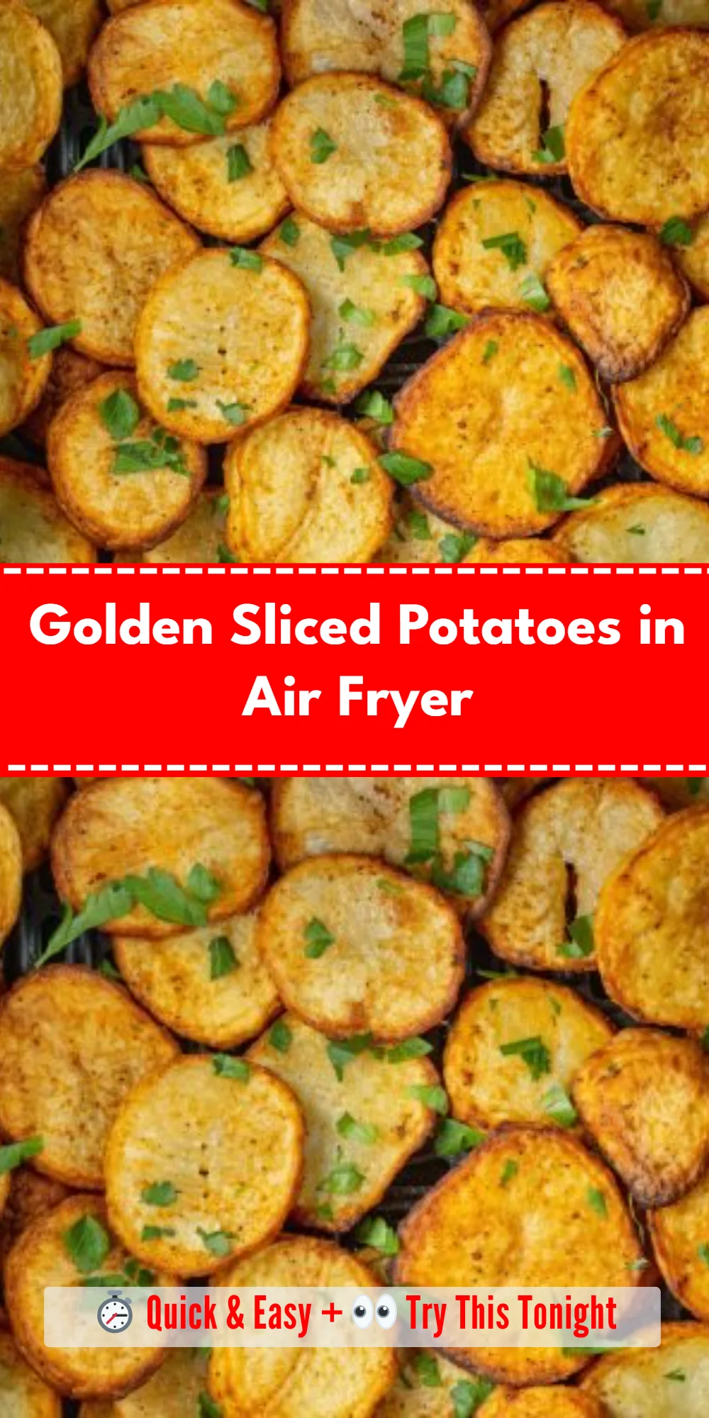 Golden Sliced Potatoes in Air Fryer