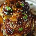 Honey Balsamic Cabbage Steaks