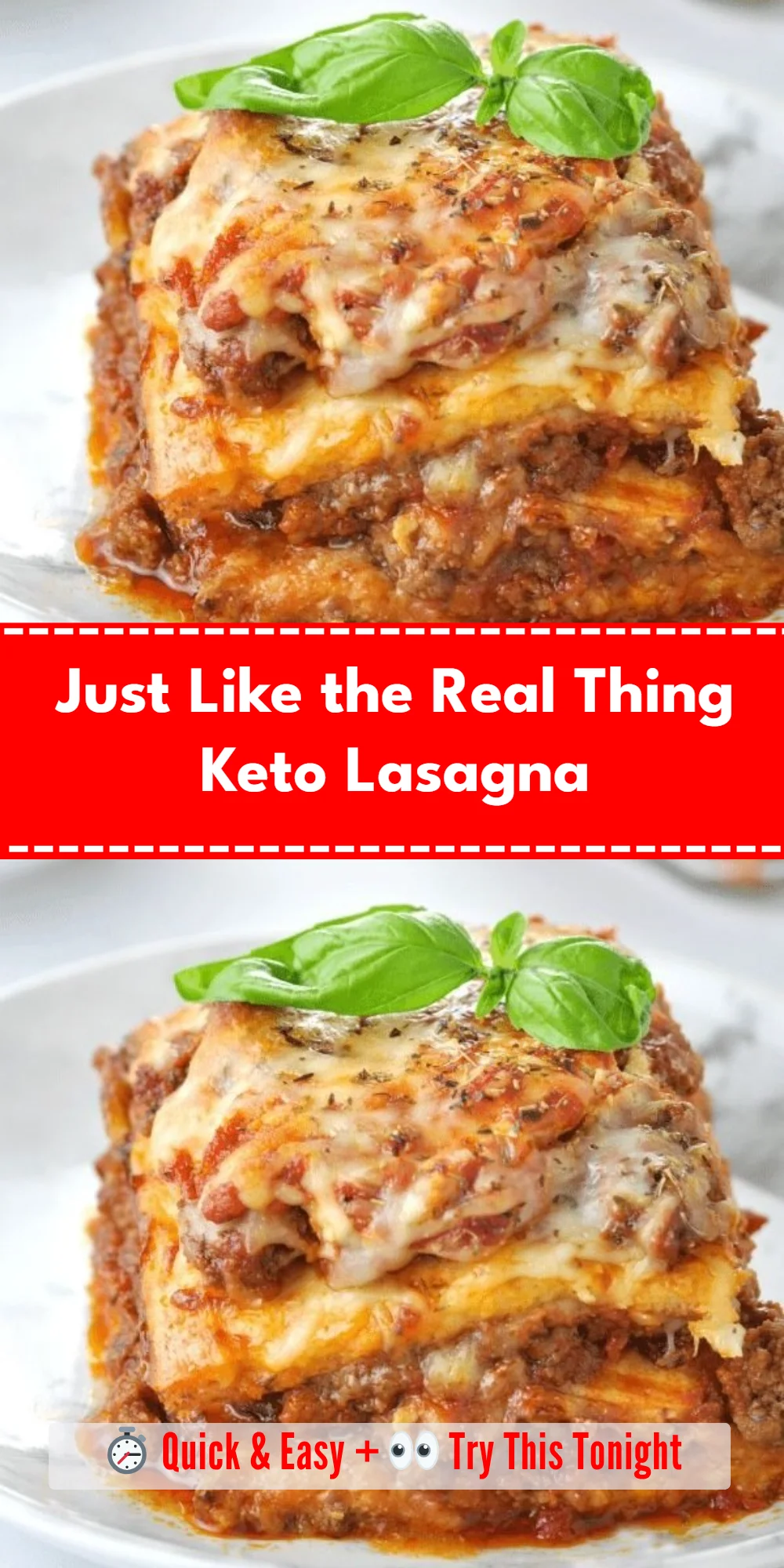 Just Like the Real Thing Keto Lasagna