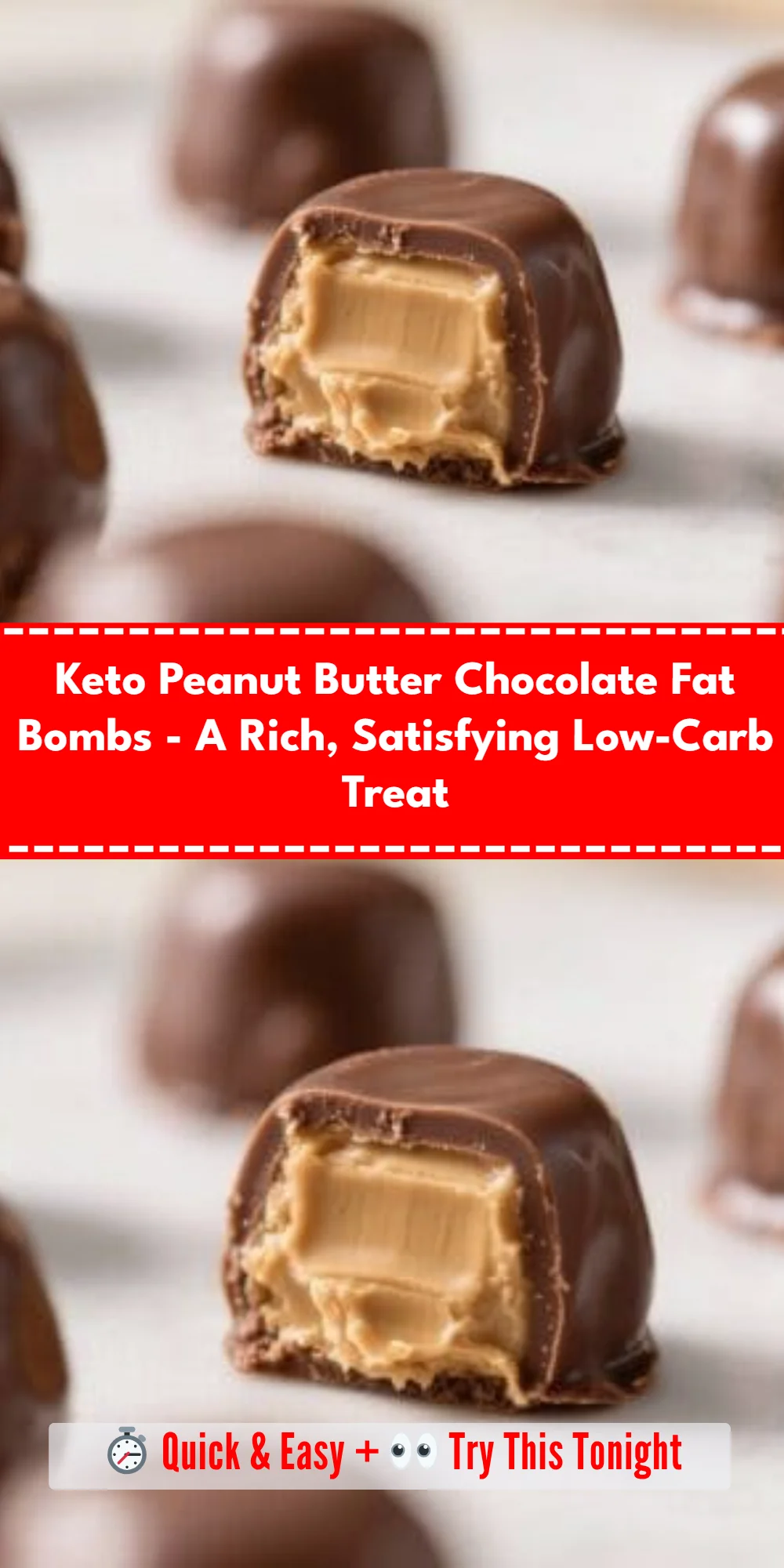 Keto Peanut Butter Chocolate Fat Bombs - A Rich, Satisfying Low-Carb Treat