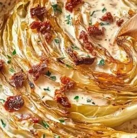 Deliciously comforting Marry Me Melting Cabbage served on a plate.