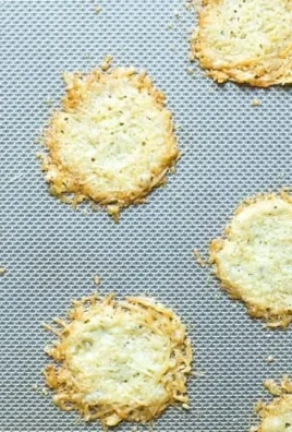 Delicious homemade Parmesan Crisps served on a plate