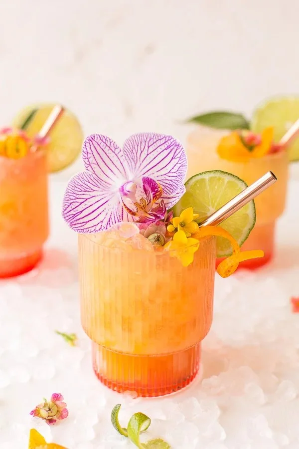 Pineapple Mango Rum Punch Recipe That is Almost too Pretty to Drink