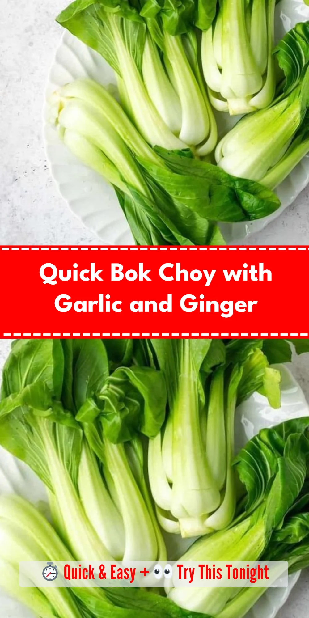 Quick Bok Choy with Garlic and Ginger