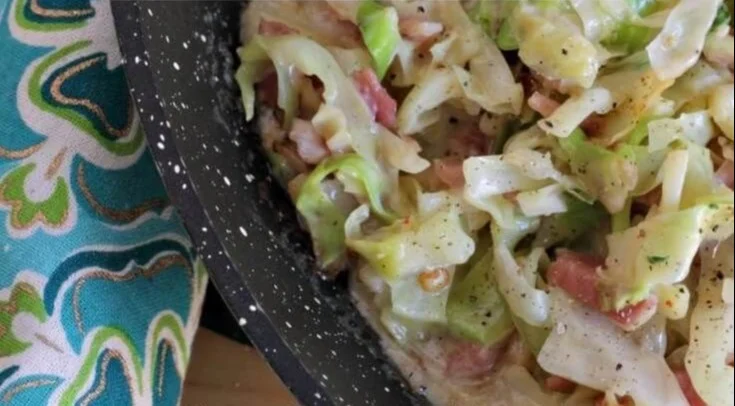 Quick Cabbage Alfredo Skillet
