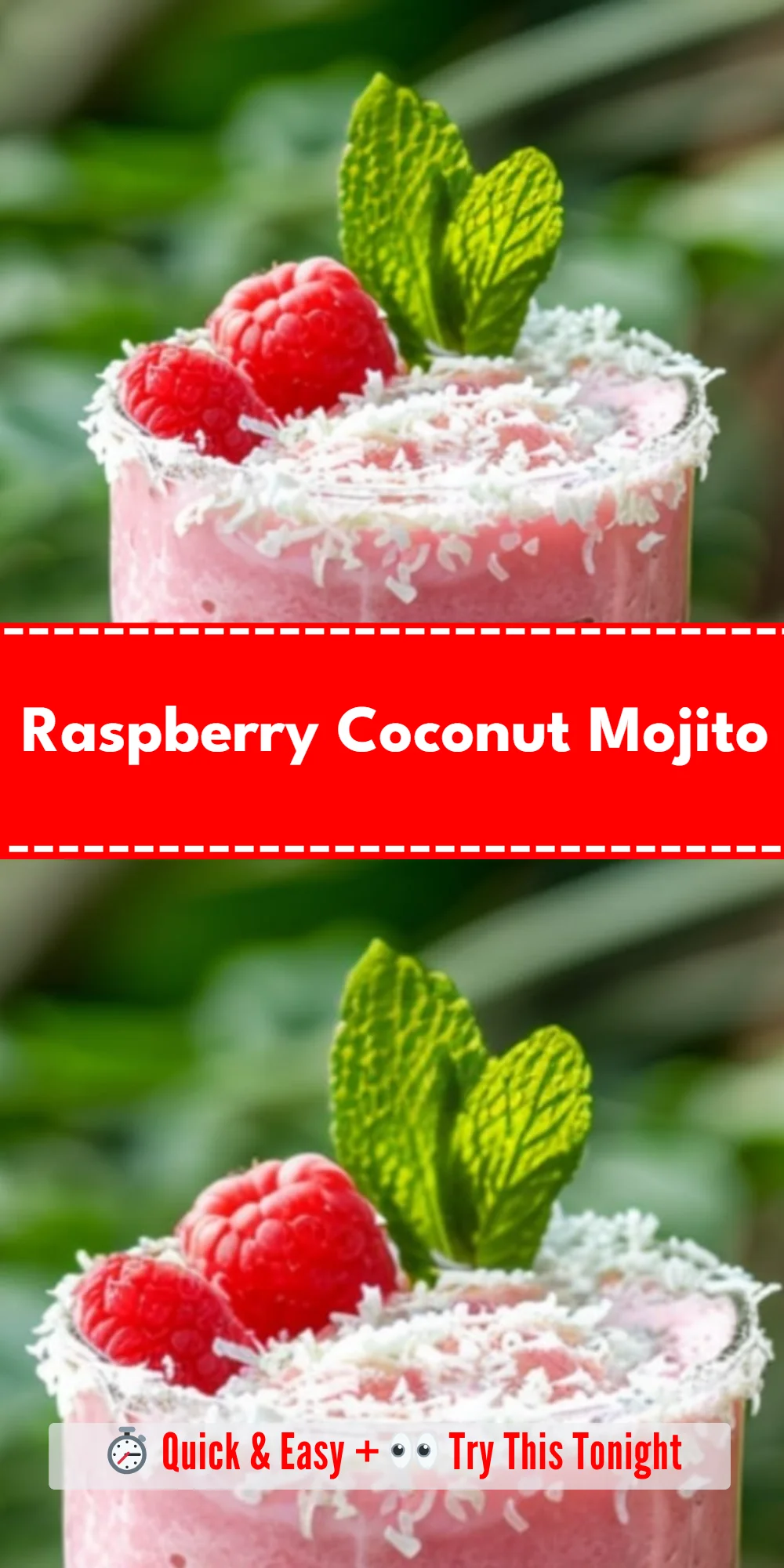 Raspberry Coconut Mojito