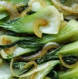 Sautéed Bok Choy with onions and garlic