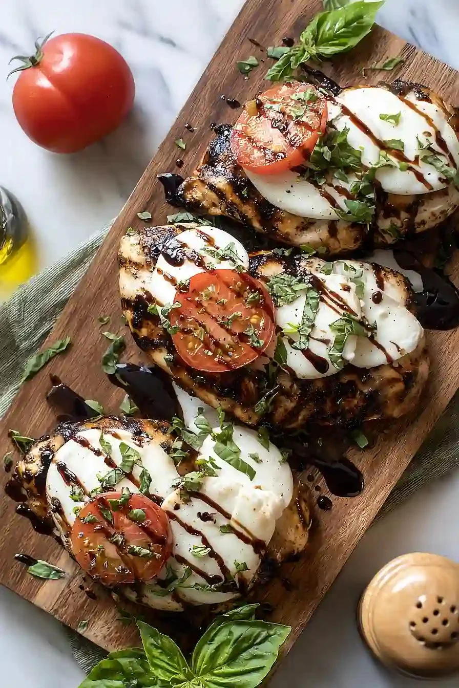 Simple Grilled Chicken Caprese - thegirlskitchen