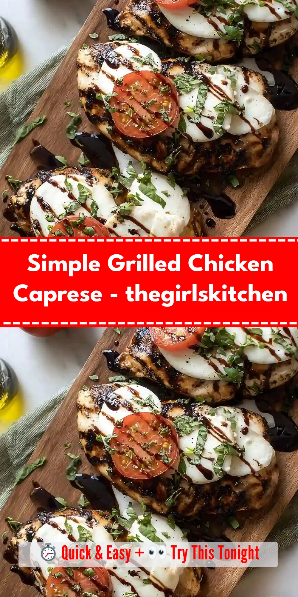 Simple Grilled Chicken Caprese - thegirlskitchen