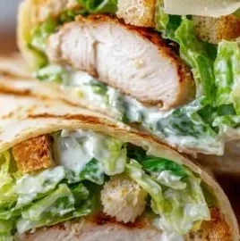 Ultimate Chicken Caesar Wraps: Crispy, creamy, and golden-brown goodness.