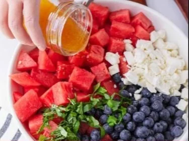 Watermelon Blueberry Feta Salad