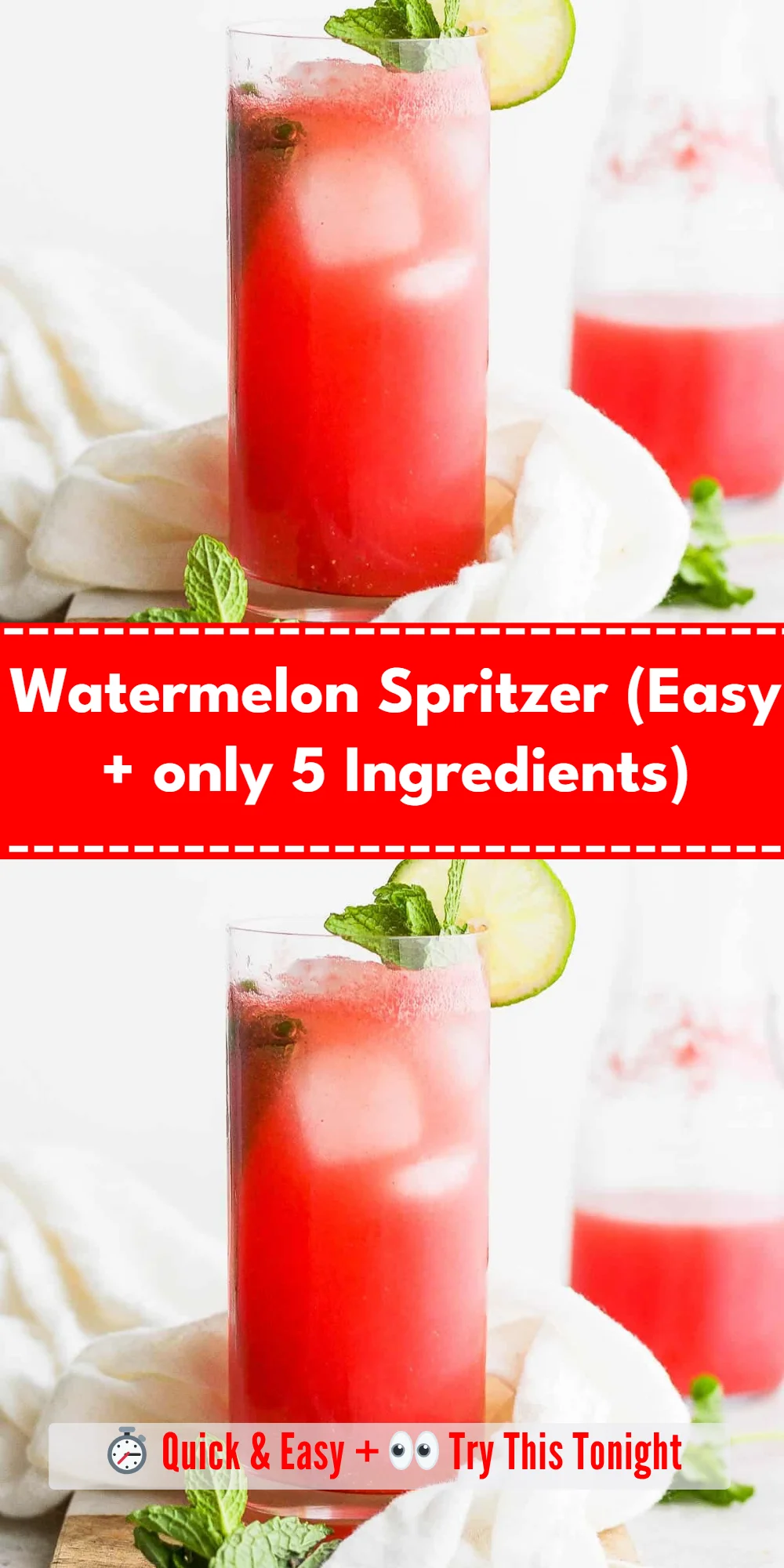 Watermelon Spritzer (Easy + only 5 Ingredients)