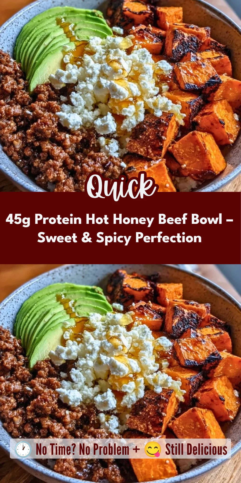 45g Protein Hot Honey Beef Bowl – Sweet & Spicy Perfection
