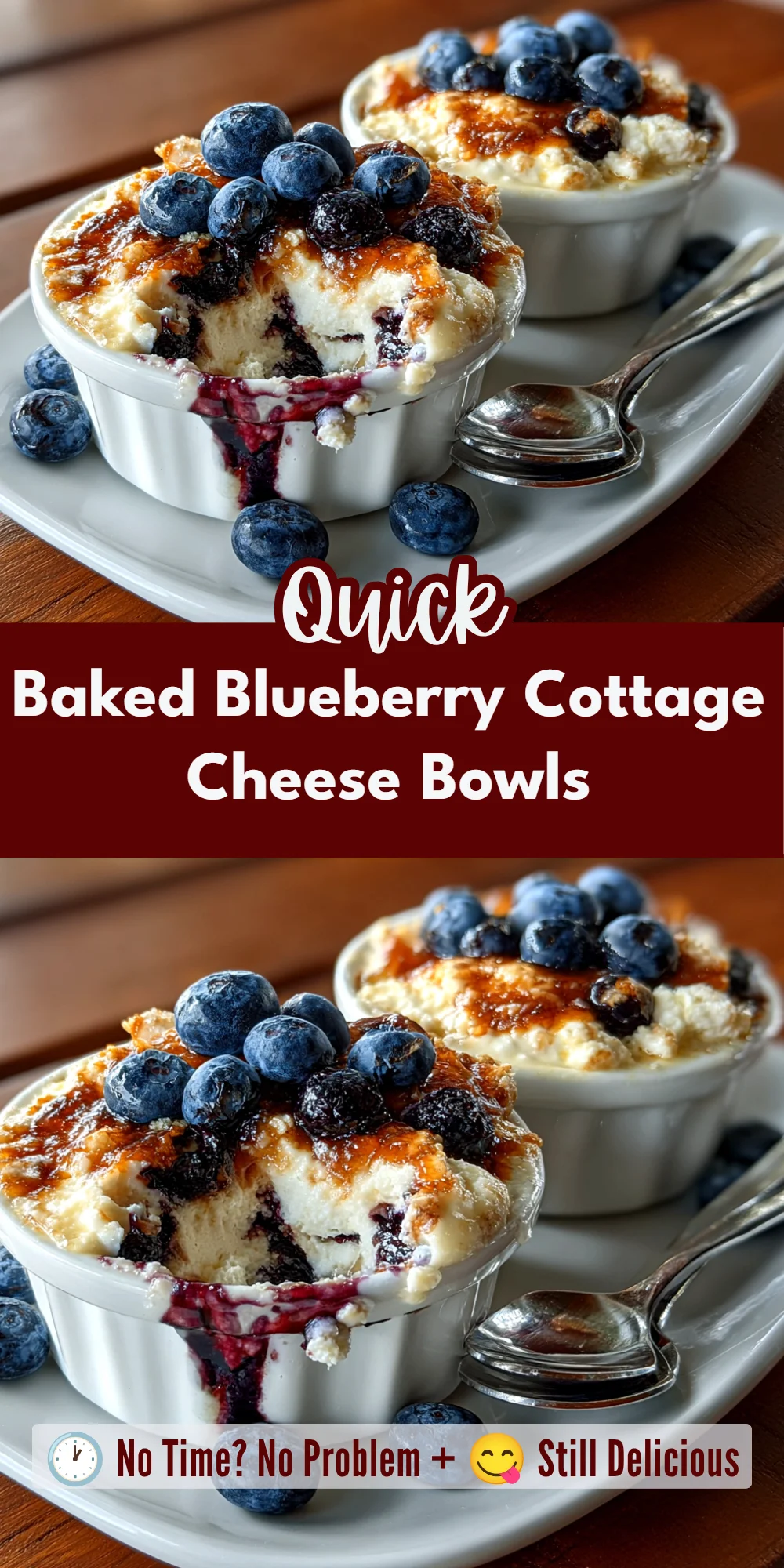 Baked Blueberry Cottage Cheese Bowls
