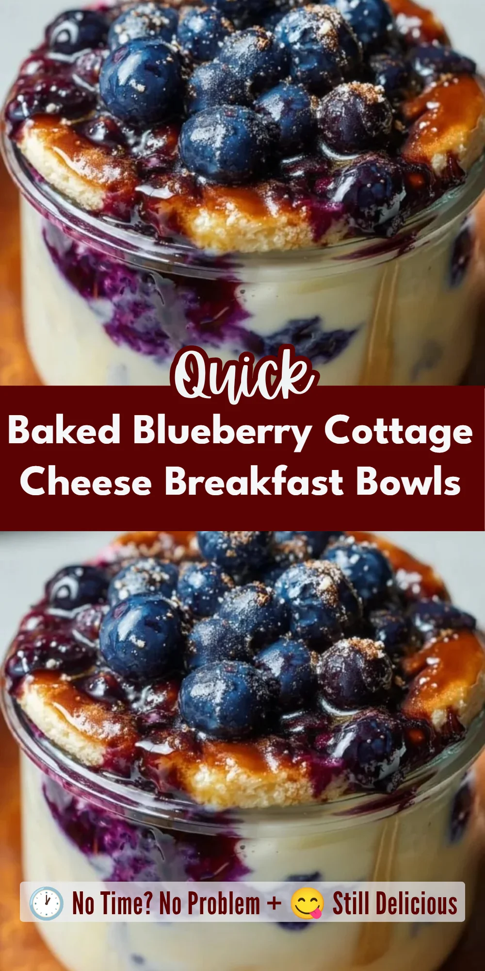 Baked Blueberry Cottage Cheese Breakfast Bowls