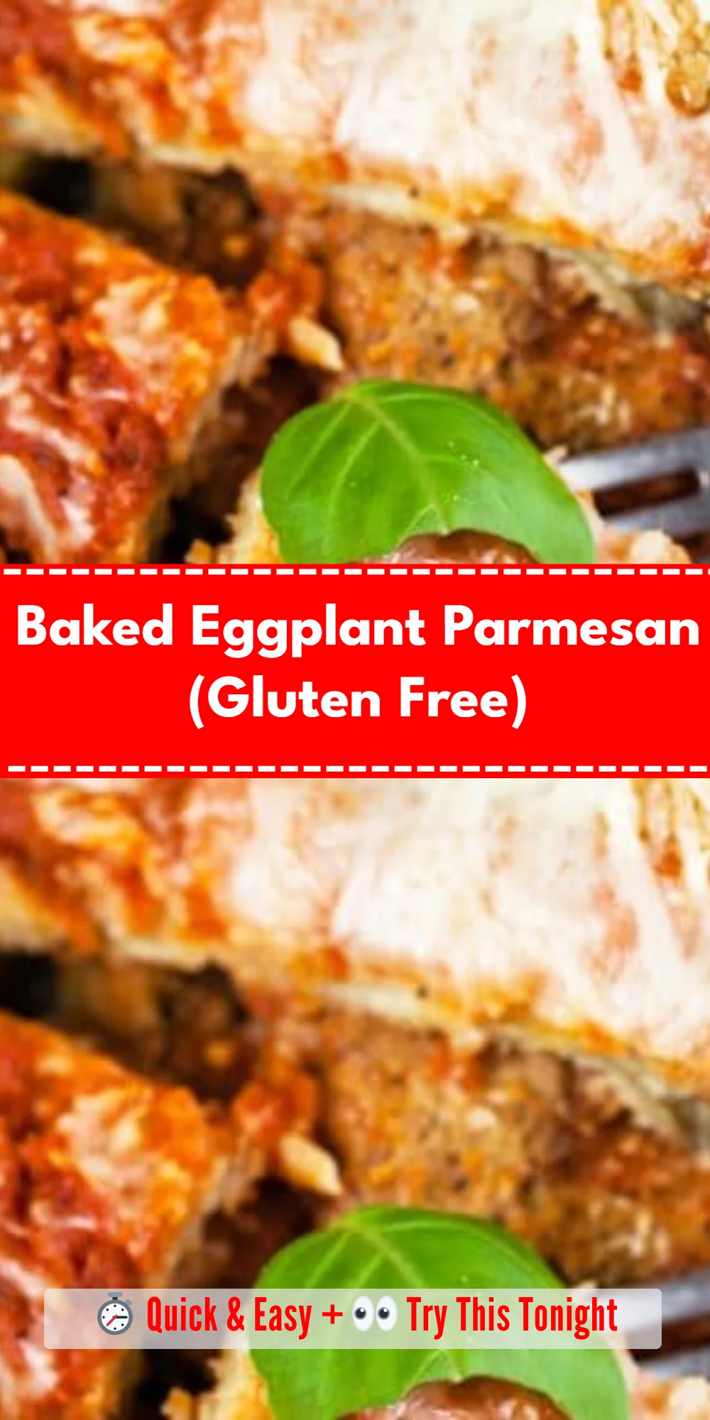 Baked Eggplant Parmesan (Gluten Free)
