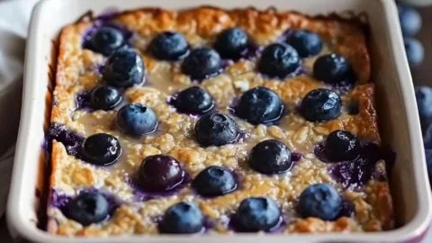 Blueberry Cottage Cheese Breakfast Bake Delight