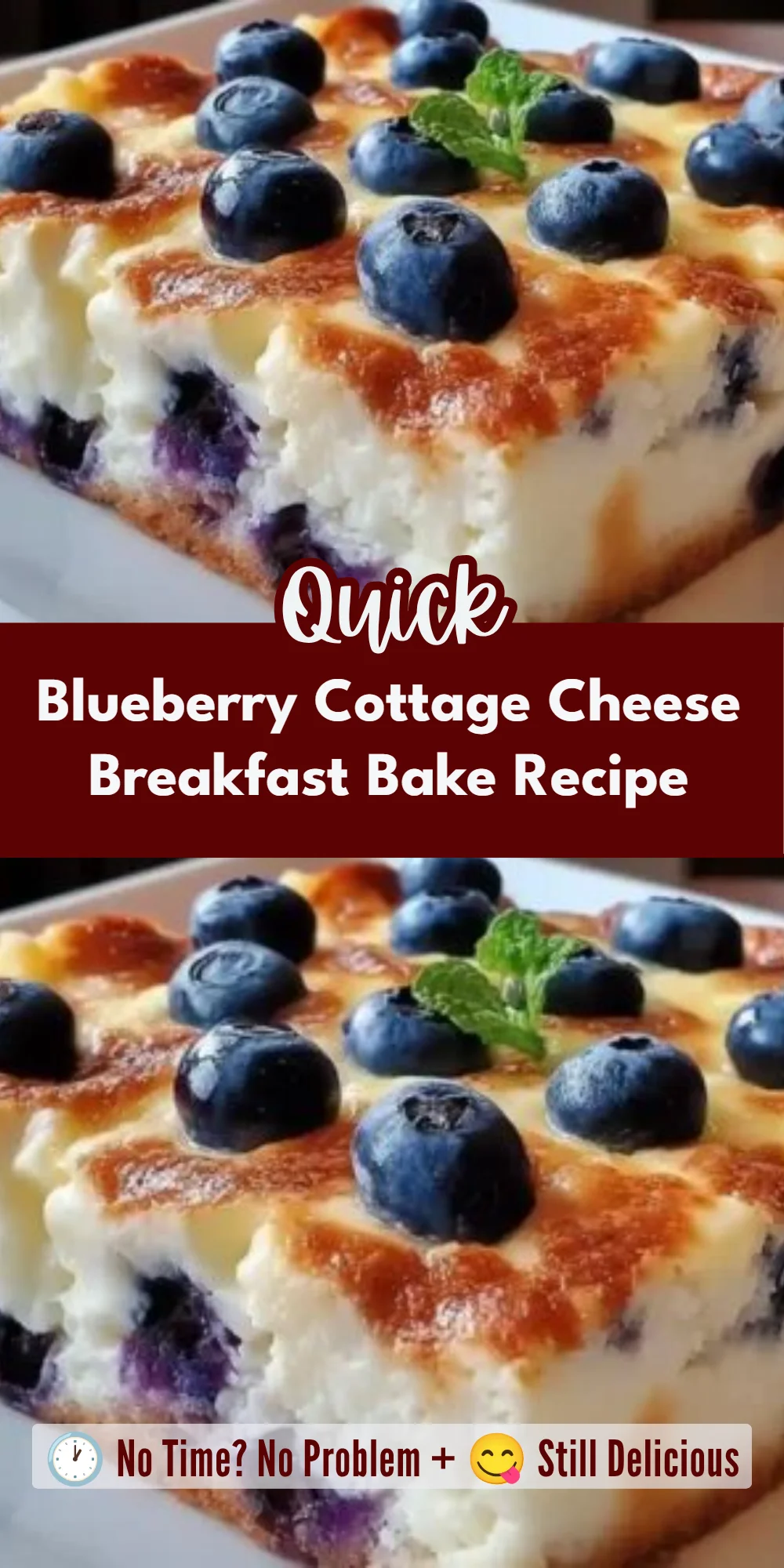 Blueberry Cottage Cheese Breakfast Bake Recipe