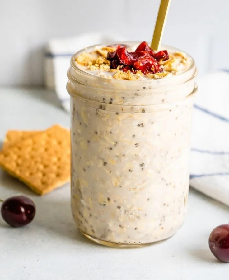 Cherry Cheesecake Overnight Oats