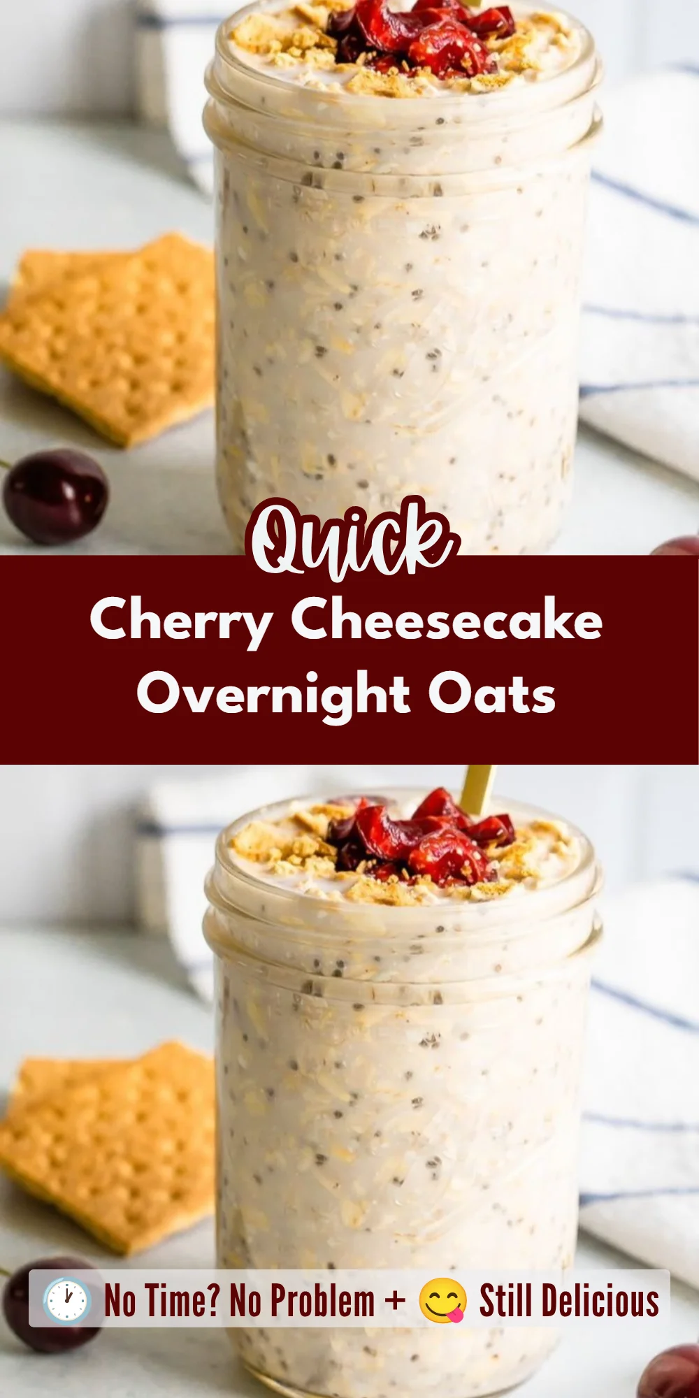 Cherry Cheesecake Overnight Oats