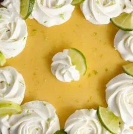 Classic Key Lime Pie with a graham cracker crust and lime zest topping