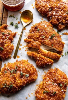 Delicious cornflake-crusted chicken served on a plate