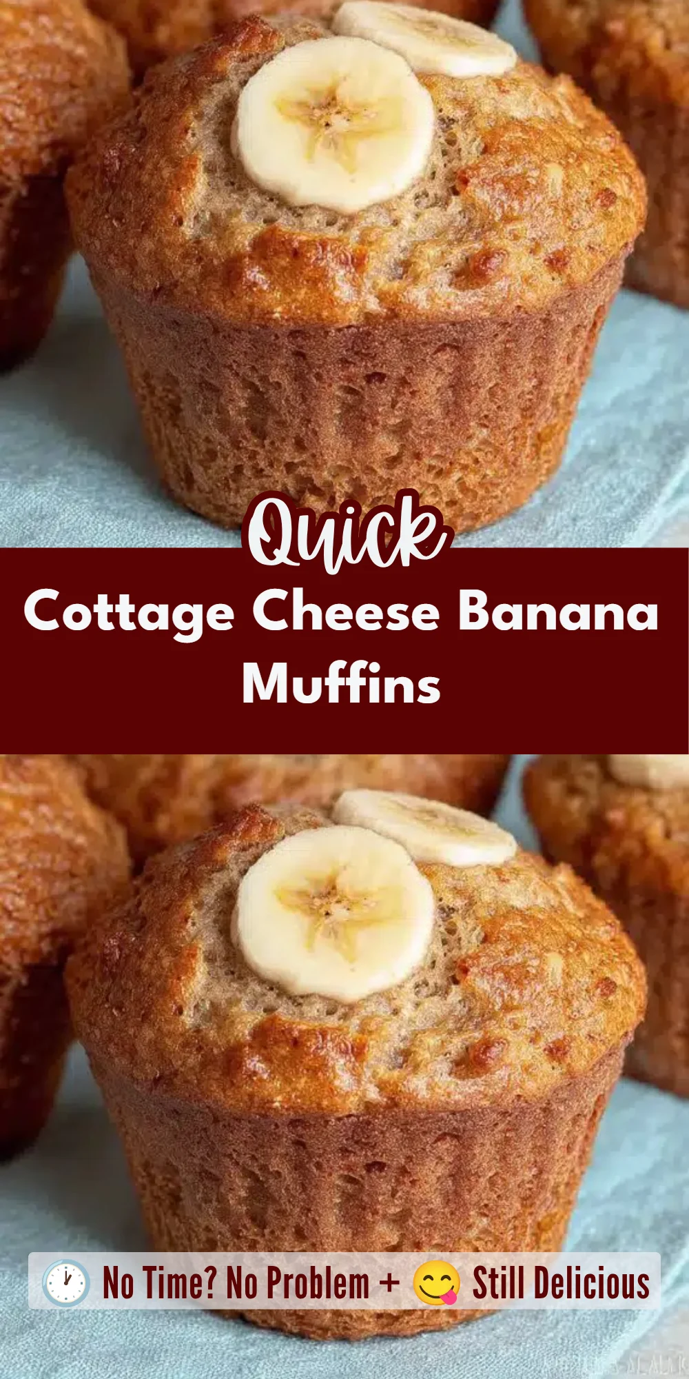 Cottage Cheese Banana Muffins