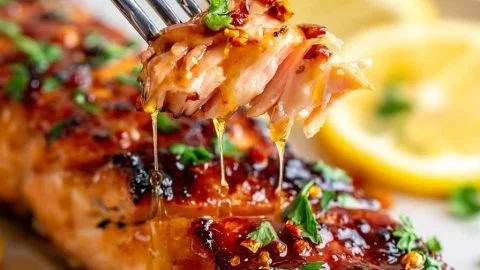 Delicious Grilled Hot Honey Salmon with a Spicy Kick