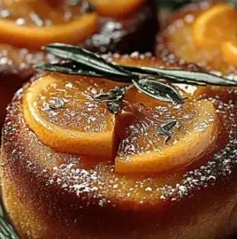 Freshly baked orange ginger honey cakes with a hint of spice and sweetness