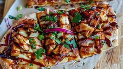 Easy BBQ Chicken Flatbread